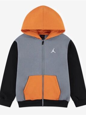 Jordan Big Kids' Colorblock Full Zip Fleece Hoodie Sweatshirt Jacket